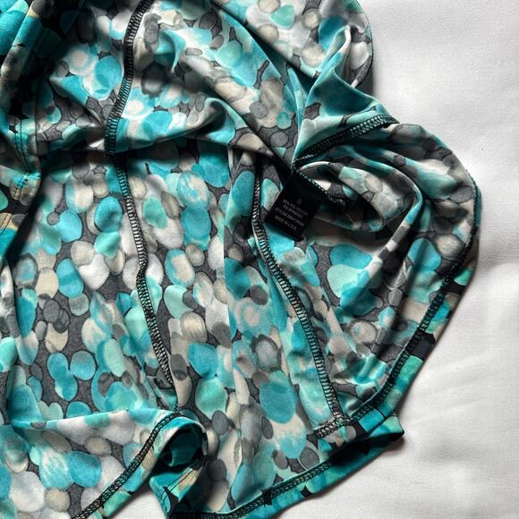 OneEighty Blue Abstract Dot Skater Skirt A-Line Flowy Casual Y2K Indie - Picture 6 of 9